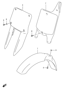 RM125 Переднее крыло