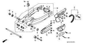 XR400R Swingarm / chain case