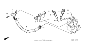 VT750DC Патрубки охлаждения