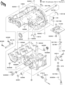 ZX600 Картер двигателя