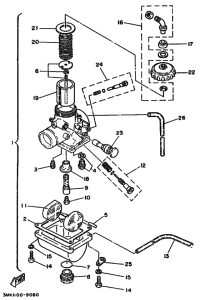 YZ80 YZ80W Carburetor assy