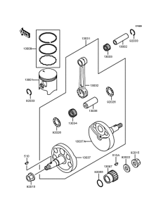 KDX125 Crankshaft / piston