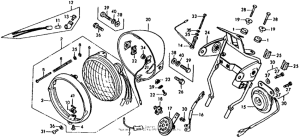 XL125 Headlight + bracket