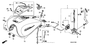 VTX1300T Топливный бак