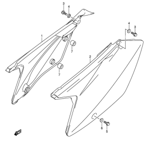 RM-Z450 Обтекатель задний