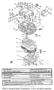 XS400_2F - 1979 Cylinder head - cylinder