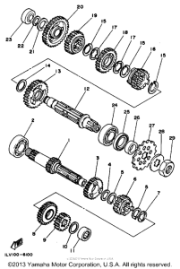 YZ490S Трансмиссия
