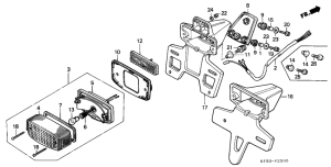 XL185 Taillight unit ass`y