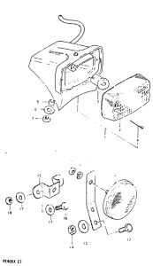 PE400 Задний фонарь