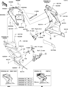 EX250 Обтекатель нижний