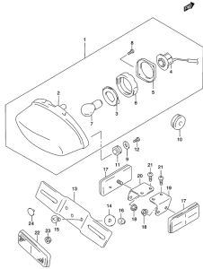 GZ250 Задний комбинированный сигнал