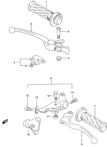 GS500 Рулевой рычаг