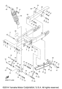 XVS1300A Задний рычаг подвески