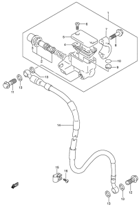 DR-Z250 Передний тормозной цилиндр