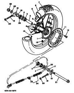 YZ125F Переднее колесо