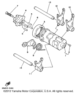 XT225FC Вилки переключения