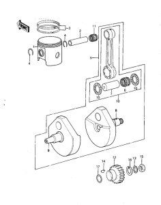 KDX420 Crankshaft / piston