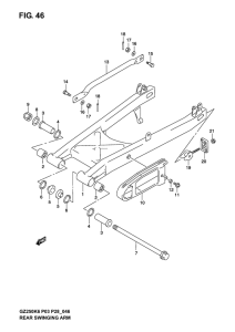GZ250 Маятник задний