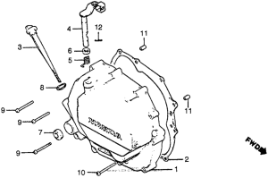 CB125S Крышка картера правая