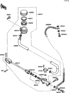 VN1500 Задний торм цилиндр