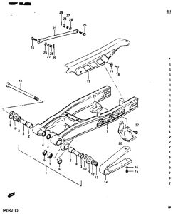 DR200 Маятник задний