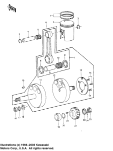 KE250 Crankshaft / piston