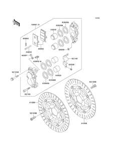 ZX500 Передний тормоз