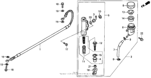 CR250R Задний главный тормозной цилиндр