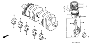 CBX750P2 Crankshaft / piston