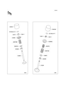 ZX600 Клапана