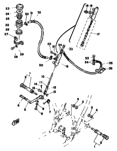 TZ250F Brake pedalmaster cylinder