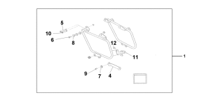 VT750CA Leather saddlebag stay set
