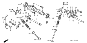 XR250R Распред вал / клапана