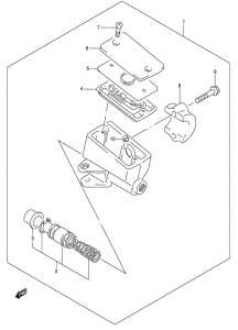 GSX600 Передний тормозной цилиндр