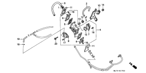 VFR750F Воздушный клапан всасывания
