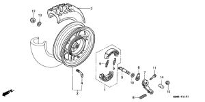 SFX50 Rear wheel complete assy