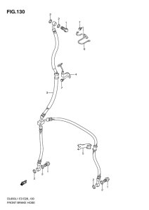 DL650 (ABS) Передние тормозные трубки
