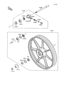 VN1500 Переднее колесо