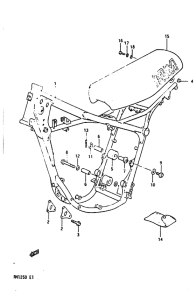 RM125 Frame - seat