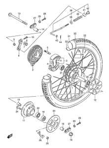 AX115 Rear wheel complete assy