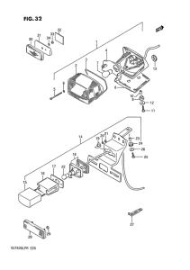 VS750 Задний комбинированный сигнал