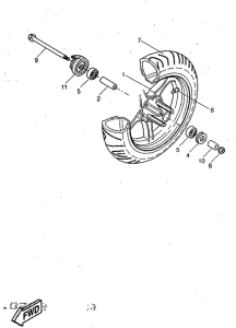 YQ50 Переднее колесо