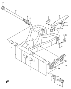 GSX-R600U2 Маятник задний