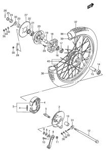 RC50 Rear wheel complete assy
