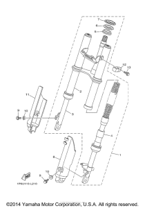 TTR50EF Передняя вилка
