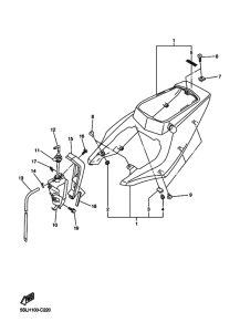 YZF-R6S Боковая крышка