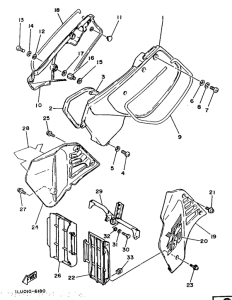 YZ250 Side cover  /  oil tank