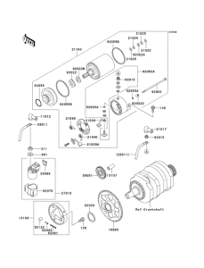 EX250 Starter motor(ex250-h11-h13)