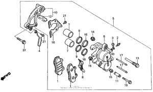 VF750C Передний суппорт