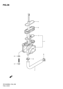 DR-Z400 Топливный кран